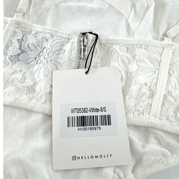 Hello Molly No Apologies Lace Corset Top 4 - Picture 10 of 13